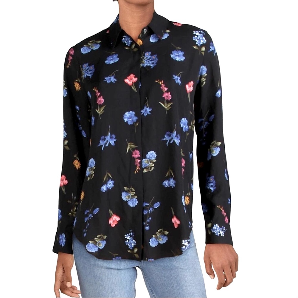 Tahari Floral Print Shirt